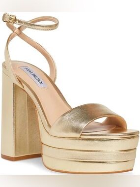 Steve Madden Metallic Gold Platform Heel